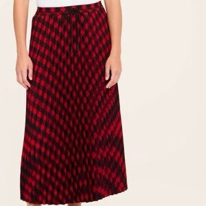 NWT Woolrich x Target ‘Women’s Buffalo Check Midi A-Line Pleated Skirt’ in Red M